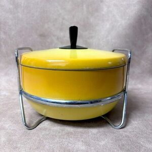 Vintage  Aluminum 2qt Pot With Lid And Stand Bounty By Wear Ever Gold/Yellow
